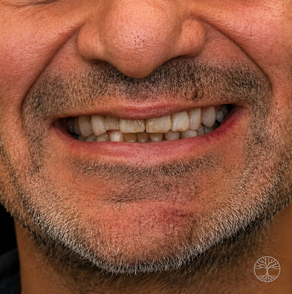 Full-arch dental implant smile restoration — before
