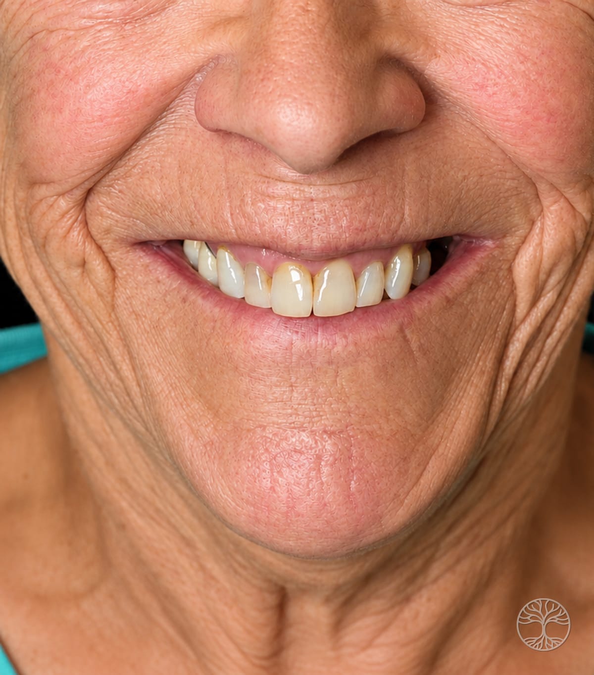 Full-arch dental implant smile restoration — before